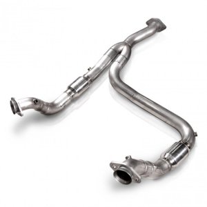 Ford F-150 Performance Exhaust - Stainless Works - 3in Downpipe High-Flow Cats Y-Pipe Factory Connection - `11-`14